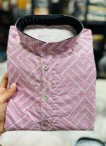 Banglori Silk Pink Festival Wear Embroidery Work Readymade Kurta Pyjama